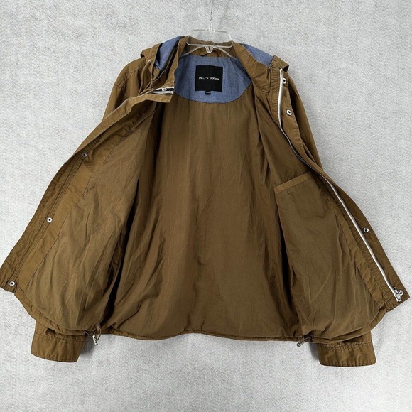Meters/Bonwe Jacket Mens XXL‎ Full Zip Tan Brown Hooded Pockets Lined 185/104B - Picture 3 of 14
